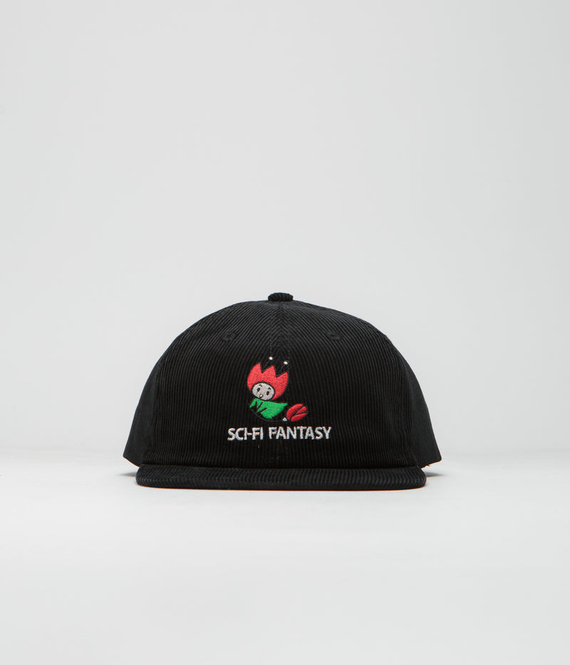 Sci-Fi Fantasy Flying Rose Cap in Black