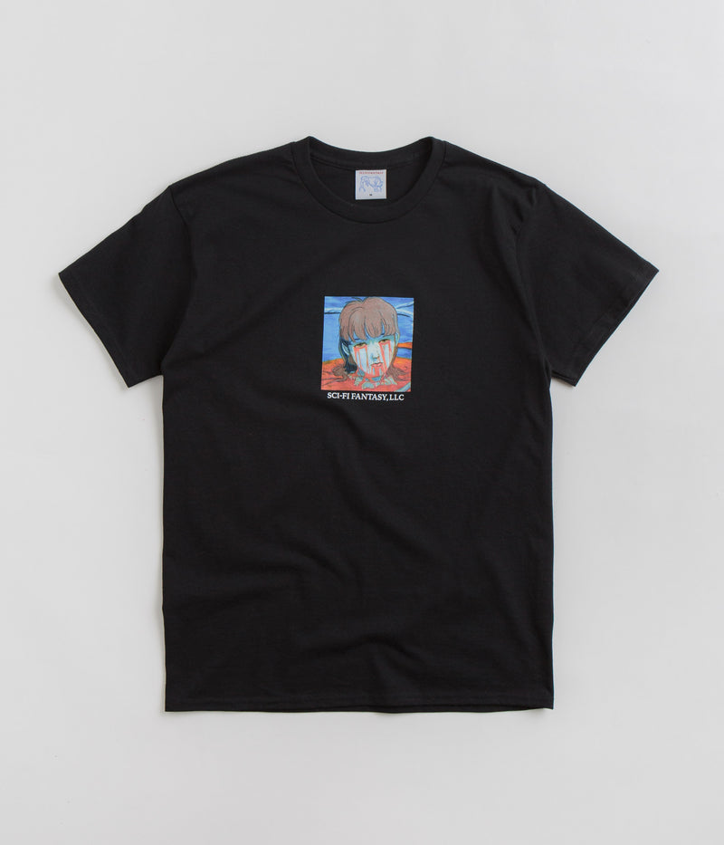 Sci-Fi Fantasy Leaking Eyes T-Shirt in Black