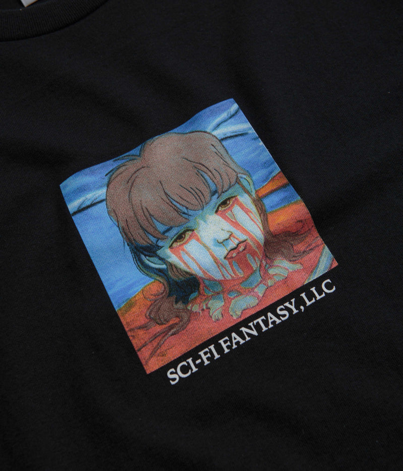 Sci-Fi Fantasy Leaking Eyes T-Shirt in Black