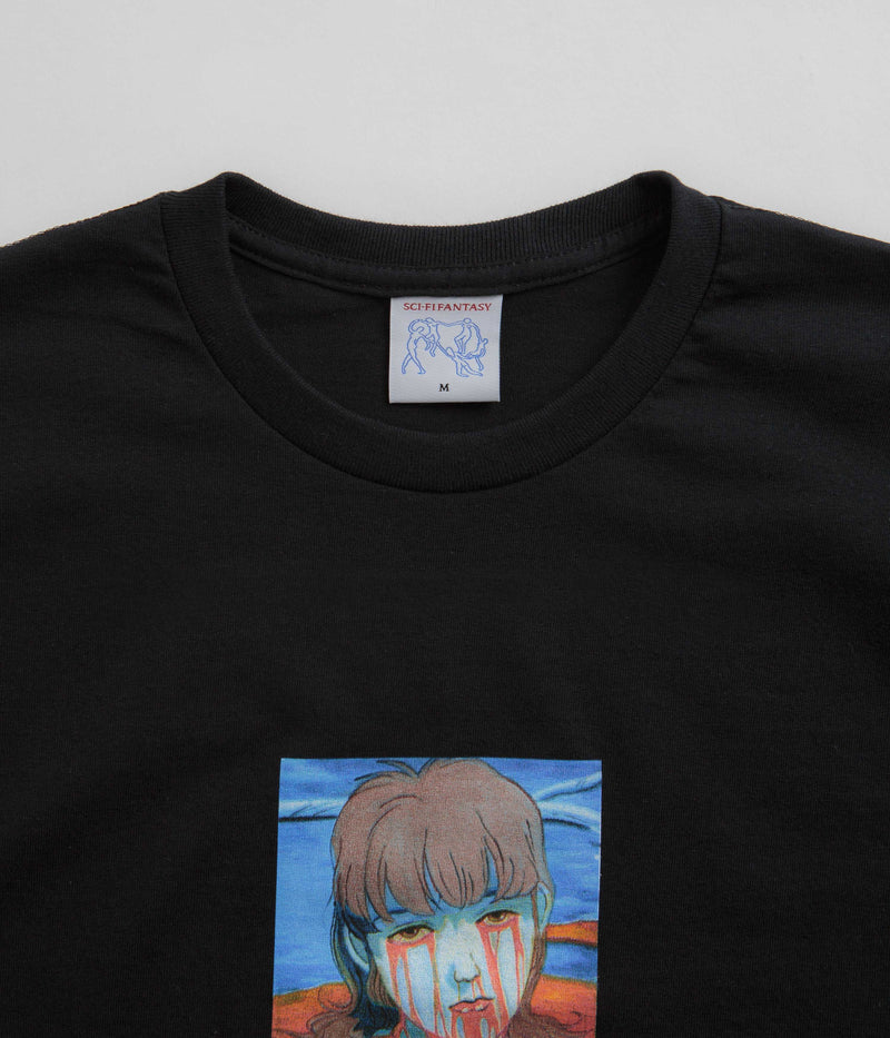 Sci-Fi Fantasy Leaking Eyes T-Shirt in Black