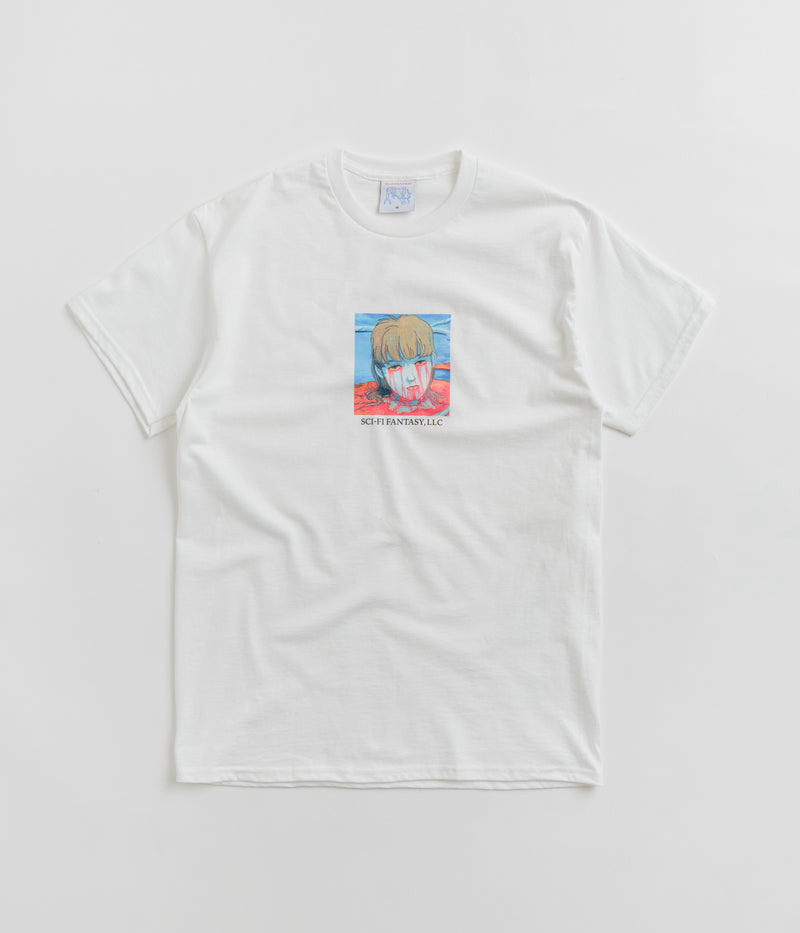 Sci-Fi Fantasy Leaking Eyes T-Shirt in White