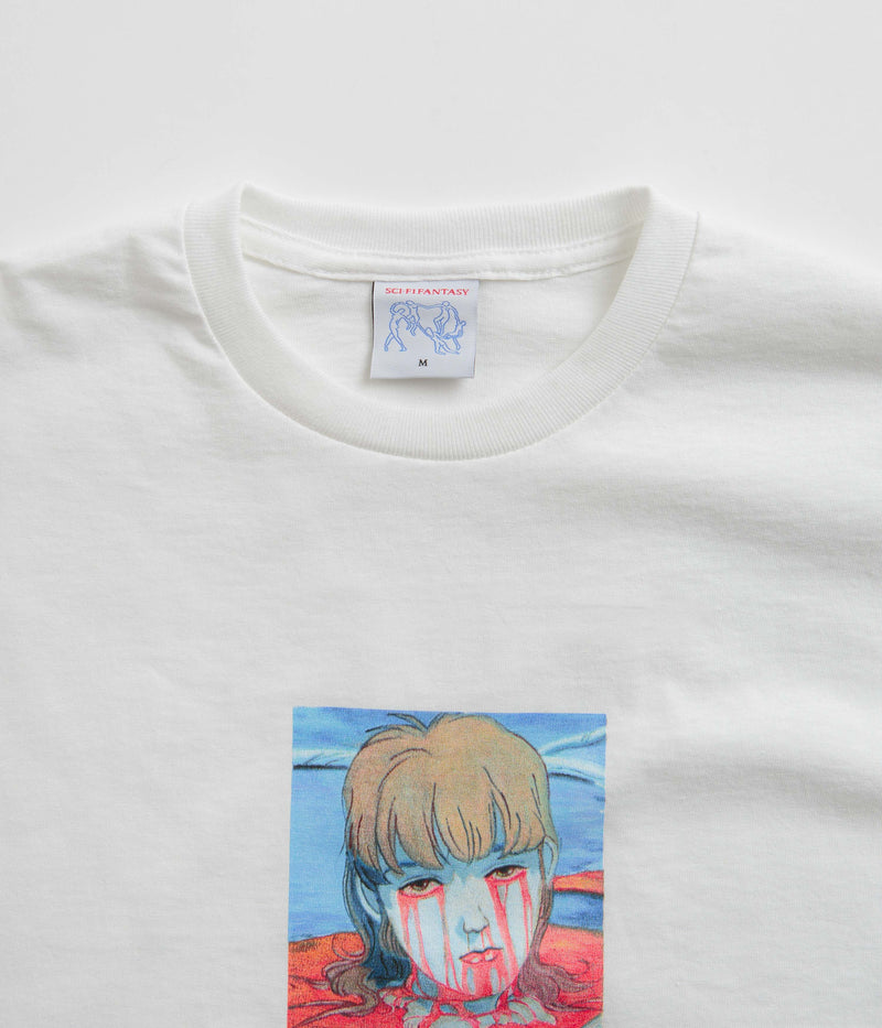 Sci-Fi Fantasy Leaking Eyes T-Shirt in White