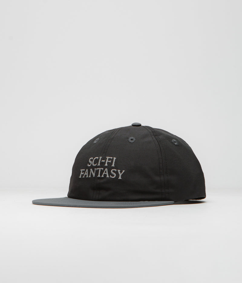 Sci-Fi Fantasy Nylon Logo Cap in Black