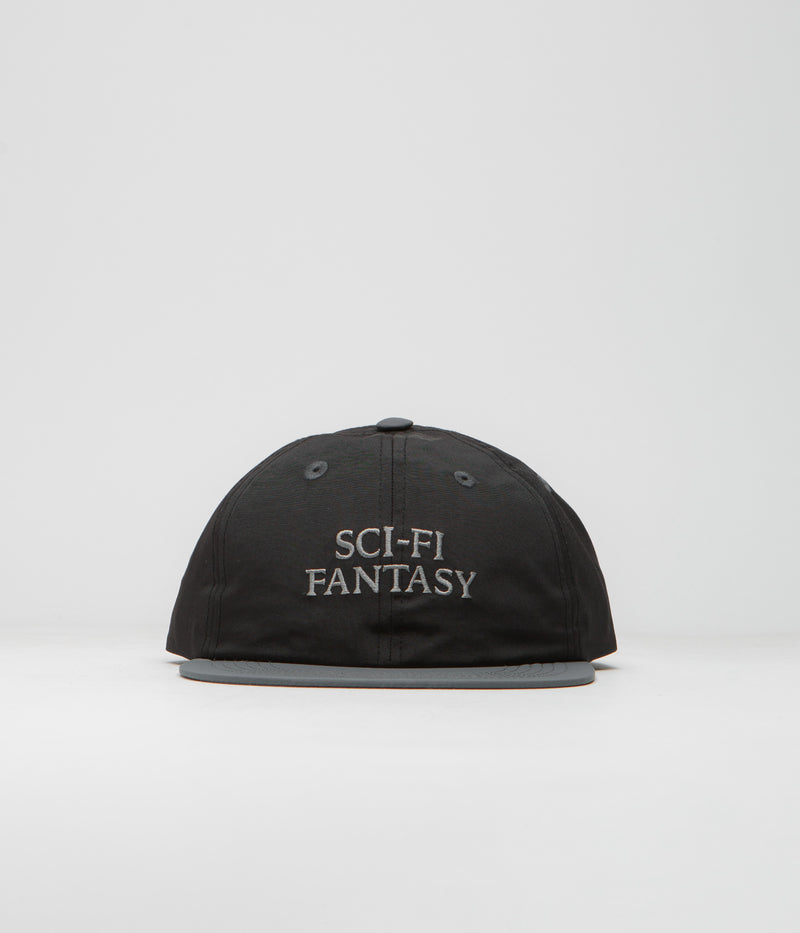 Sci-Fi Fantasy Nylon Logo Cap in Black
