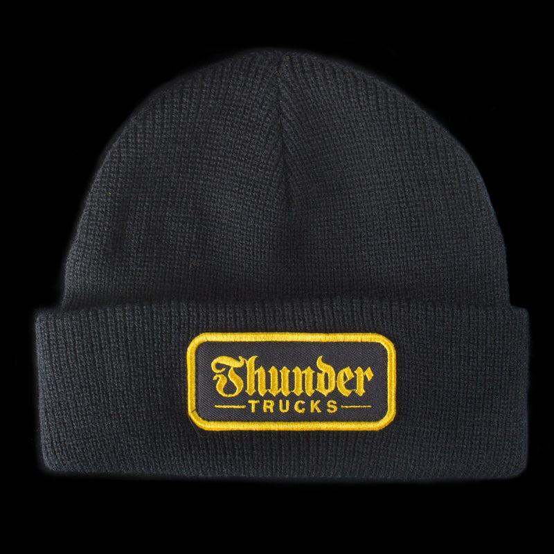 Thunder Script Patch Cuff Beanie