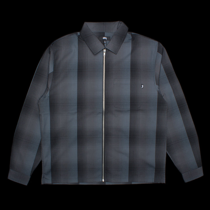 Stussy Shadow Plaid Zip Shirt
