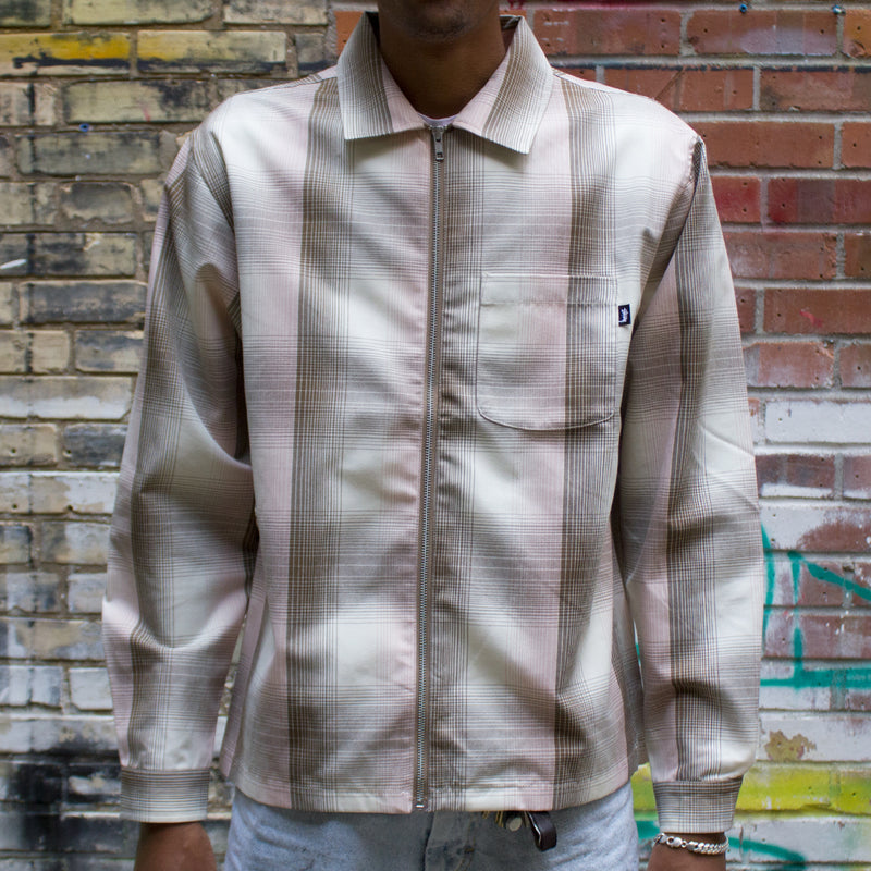 Stussy Shadow Plaid Zip Shirt
