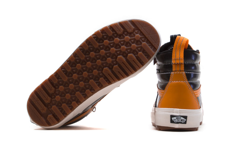 Vans Sk8-Hi MTE Orange Black Leather Ripstop Primaloft