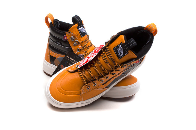 Vans Sk8-Hi MTE Orange Black Leather Ripstop Primaloft