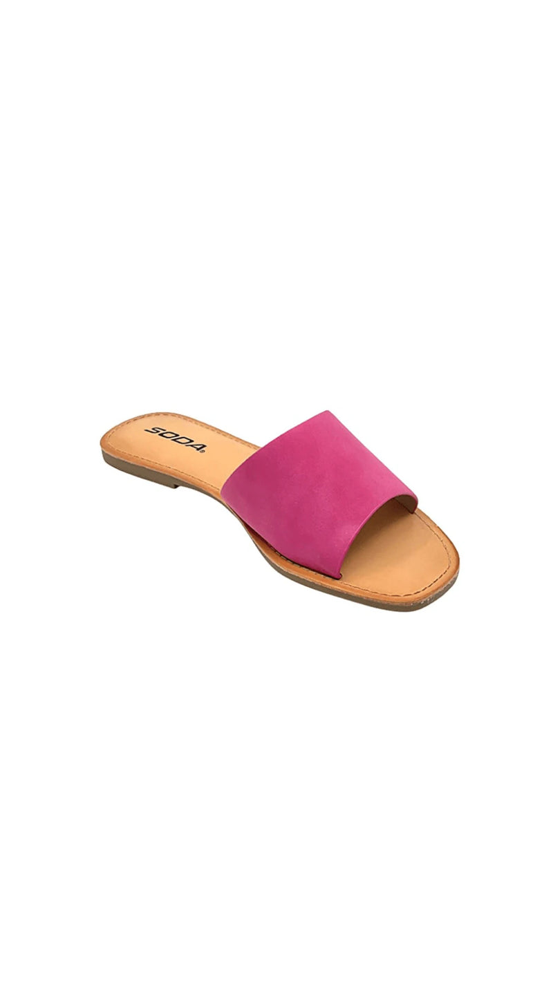 Soda Airway Women's Slip on Casual Flat Slide Sandals