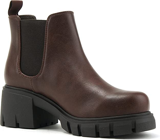 Soda Pioneer Lug Chelsea Boots Featuring, Comfortable chunky heels.