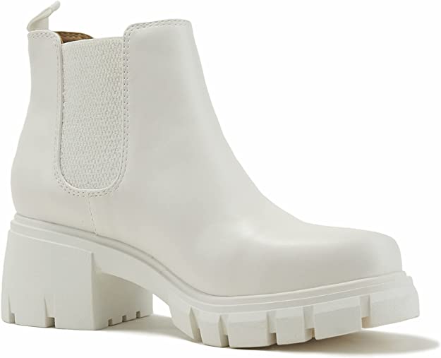 Soda Pioneer Lug Chelsea Boots Featuring, Comfortable chunky heels.