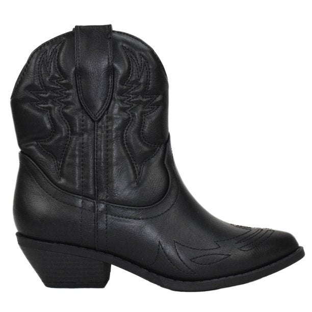 Soda Riggings Women Cowgirl Cowboy Western Stitched Ankle Boots Pointed Toe Short Booties