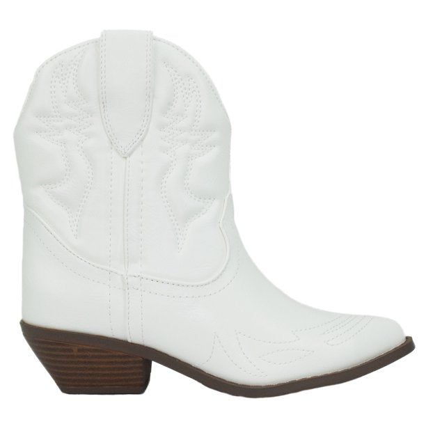 Soda Riggings Women Cowgirl Cowboy Western Stitched Ankle Boots Pointed Toe Short Booties