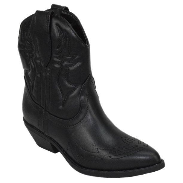 Soda Riggings Women Cowgirl Cowboy Western Stitched Ankle Boots Pointed Toe Short Booties