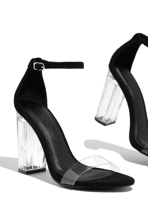 South-S Clear Chunky Block Heels