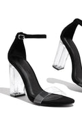 South-S Clear Chunky Block Heels