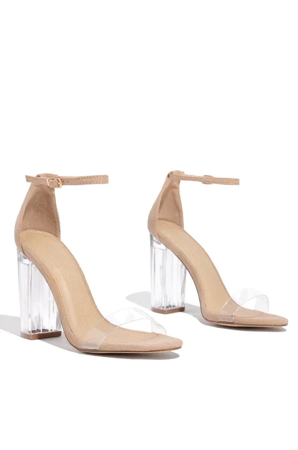South-S Clear Chunky Block Heels