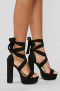Strappy Wrap Around Strappy Platform High Heels