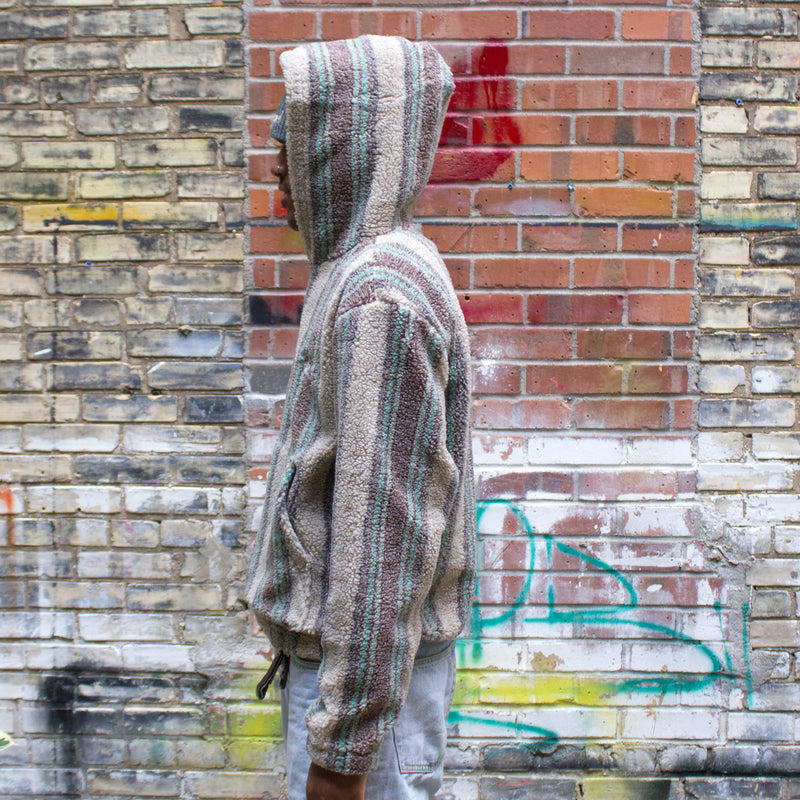 Stussy Stripe Sherpa Hoodie