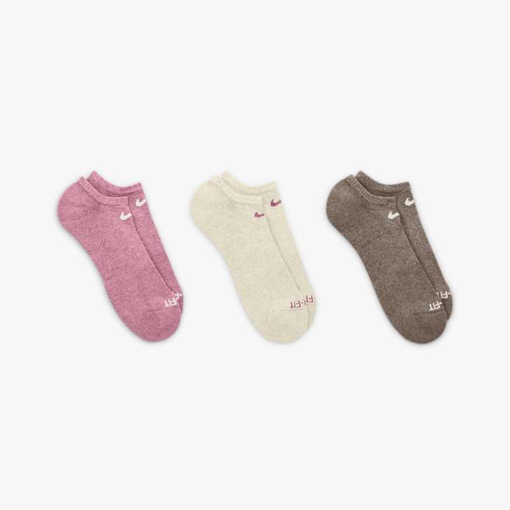 Unisex Everyday Plus Cushion Training No-Show Socks (3 Pairs) in Multi-Color (936)