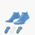 Unisex Everyday Plus Cushion Training No-Show Socks (3 Pairs) in Multi-Color (937)