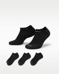 Unisex Everyday Plus Cushion Training No-Show Socks (3 Pairs) in Multi-Color (968)