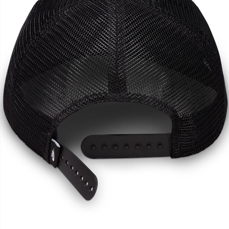 Unisex Rise Structured Trucker Cap in Black/Black/Black/White