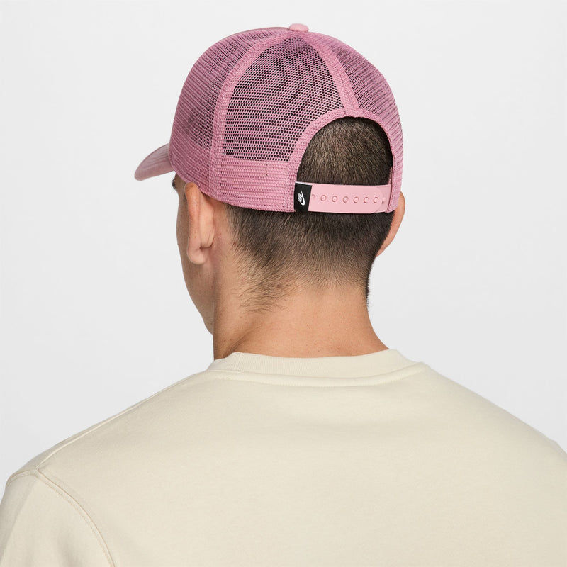 Unisex Rise Structured Trucker Cap in Elemental Pink/Elemental Pink/White