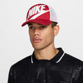 Unisex Rise Structured Trucker Cap in Gym Red/White/White/White