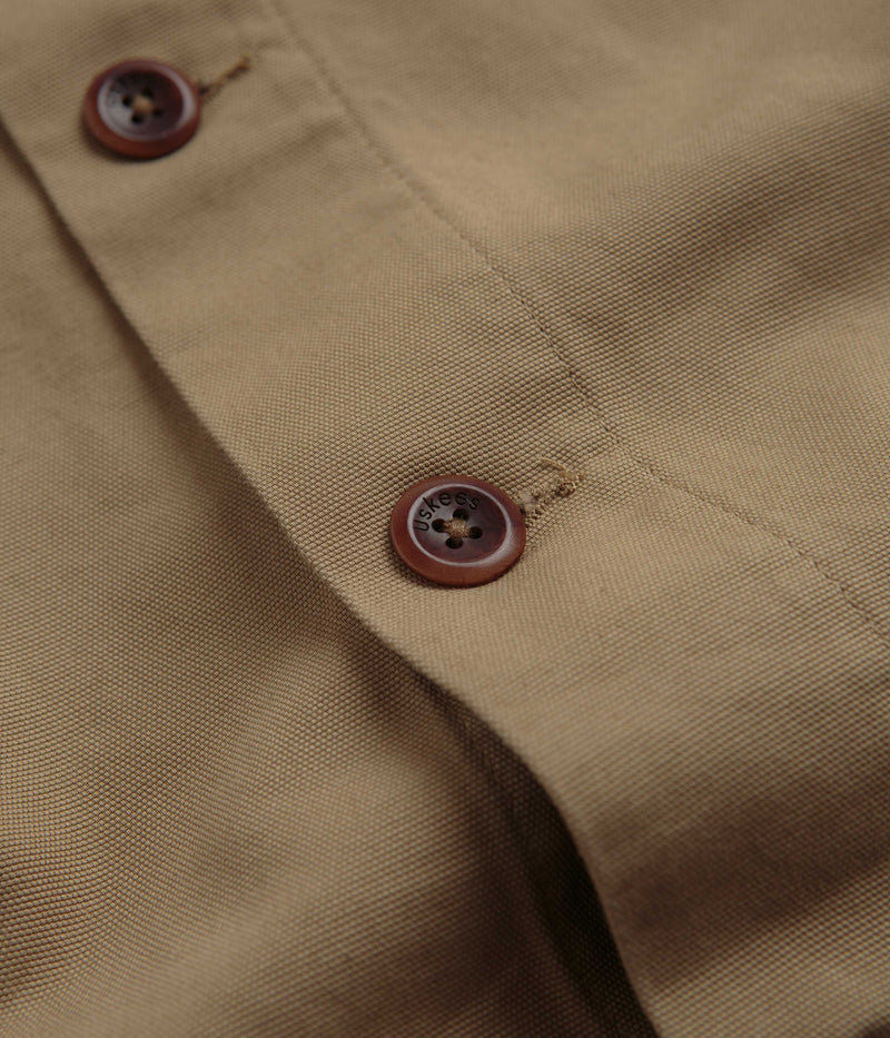 Uskees 3001 Buttoned Overshirt in Khaki