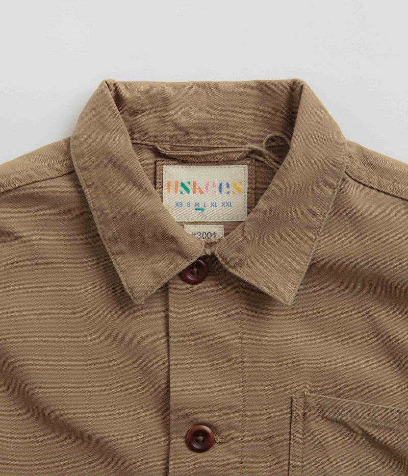 Uskees 3001 Buttoned Overshirt in Khaki