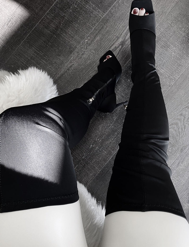 Victoria-02 By Pazzle Over The Knee Thigh High Open Peep Toe Boots