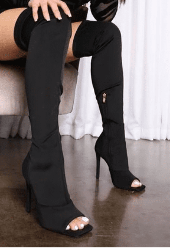 Victoria-02 By Pazzle Over The Knee Thigh High Open Peep Toe Boots
