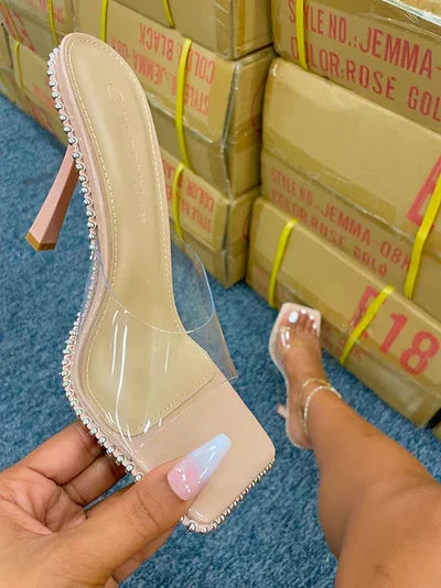 Wild Diva Boli-02 Studded Stiletto Sandal
