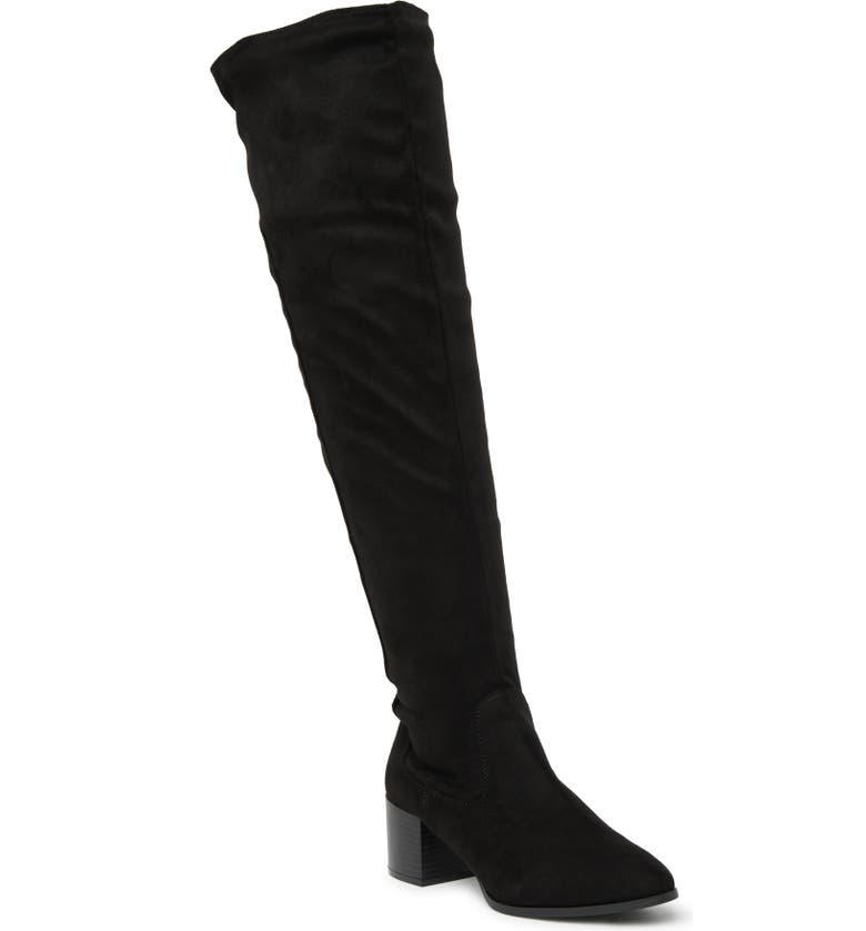 Wild Diva Catherine-06 Block Heel Over-the-Knee Boot Wide Fit