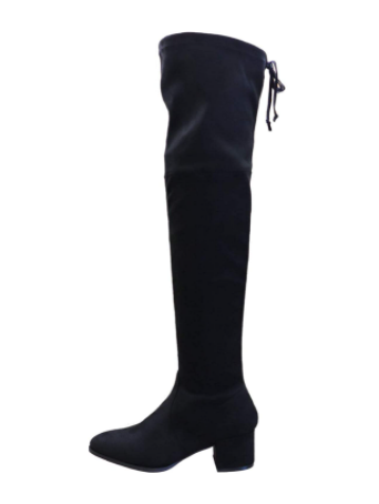 Wild Diva Lounge Catherine-12 Womens Over The Knee Round Toe Thigh High Boots Block Heel W/Zipper