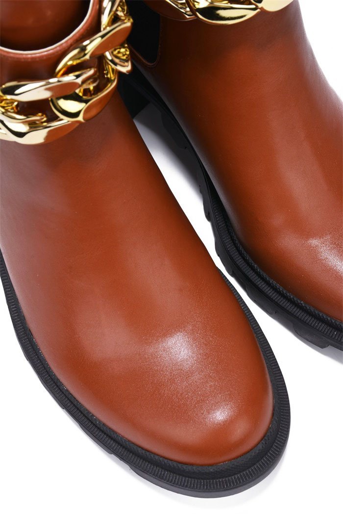 Women block heel combat Ankle boots With Chain ( Shiba By Cape Robbin )