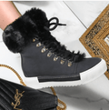 Women Casual High Top Wedge Sneakers