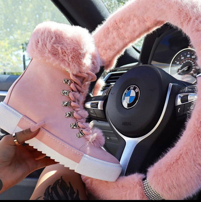 Women Casual High Top Wedge Sneakers