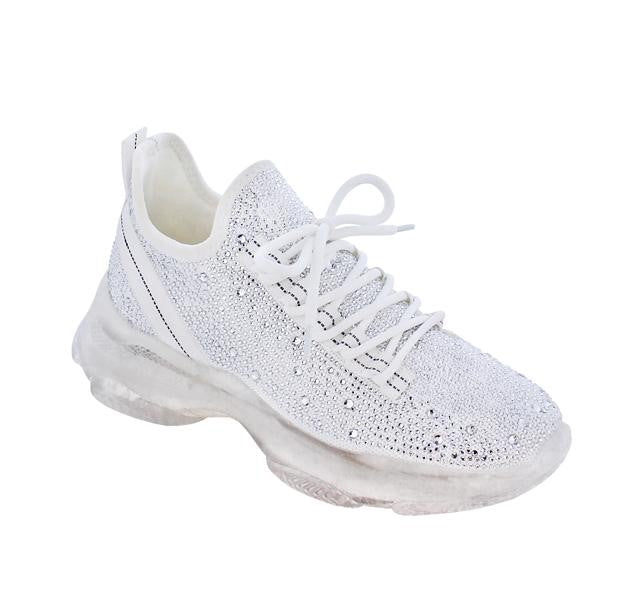 Women Fashion Rhinestone Tennis Sneakers