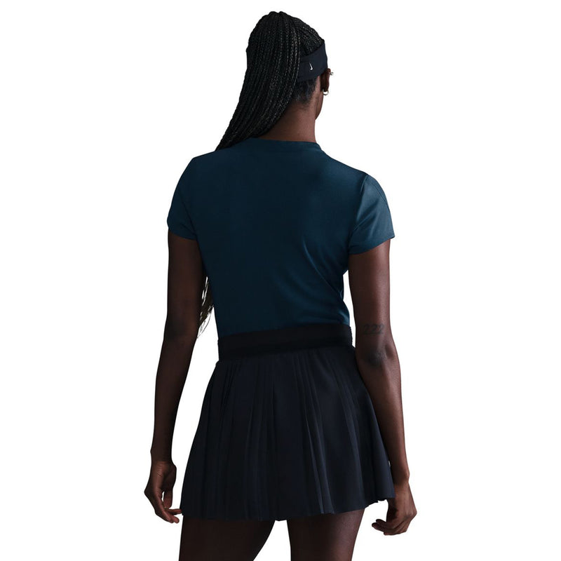 Women's Court Advantage Dri-FIT Short-Sleeve Tennis Top in Armory Navy/Armory Navy