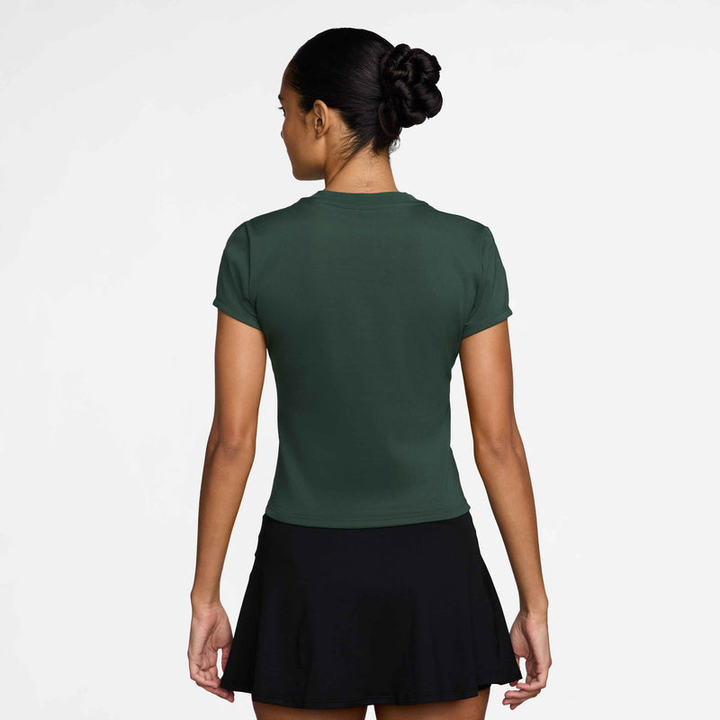 Women's Court Advantage Dri-FIT Short-Sleeve Tennis Top in Fir/Fir