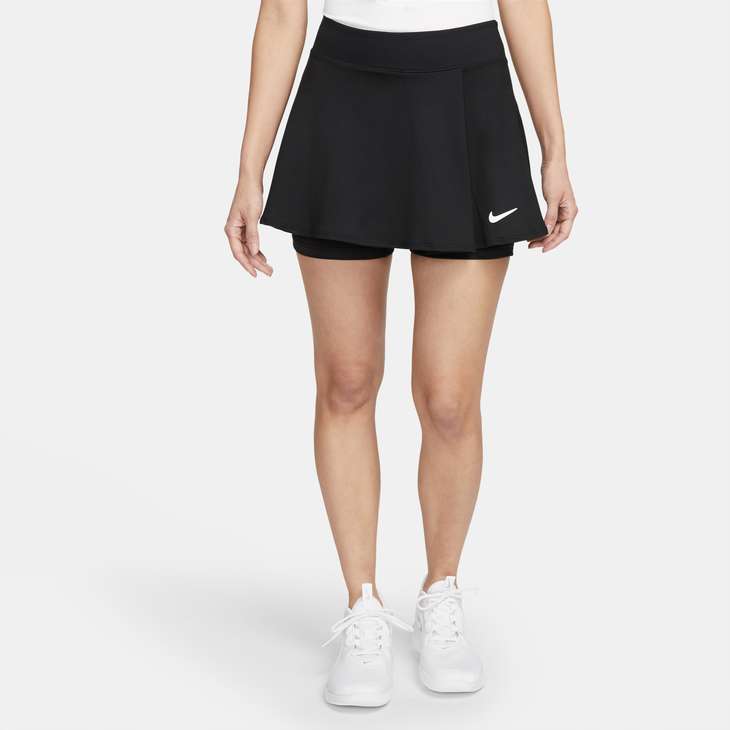 Women's Court Dri-FIT Victory Flouncy Skirt in Black/White