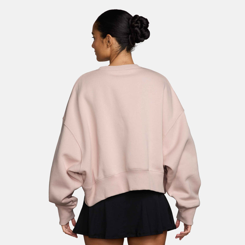 Women's Court Heritage Phoenix Fleece Over-Oversized Crew-Neck Sweatshirt in Silt Red/Red Stardust