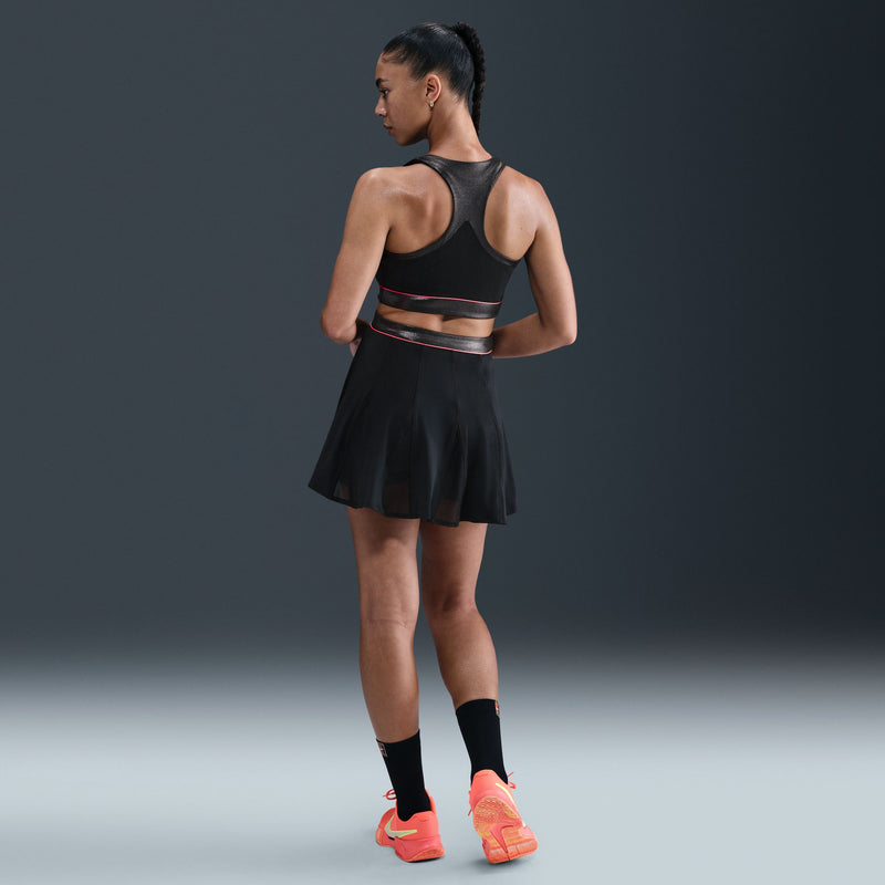 Women's Court Slam Dri-FIT Tennis Dress in Black/Anthracite/Hot Punch