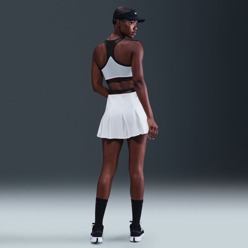 Women's Court Slam Dri-FIT Tennis Dress in White/Black/Hot Punch