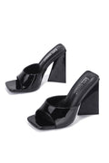 Women's Mule Sandals Chunky Block Heel Square Open Toe Heeled High Heel Mule Sandals Marty By Cape Robbin
