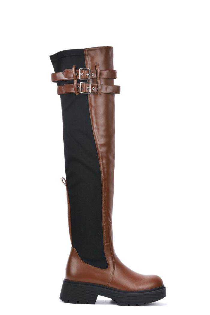 Women's Over The Knee High Low Block Heel Riding Boots Traitor By Cape Robbin