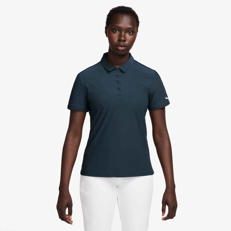 Women's Victory Dri-FIT Short-Sleeve Golf Polo in Armory Navy/White